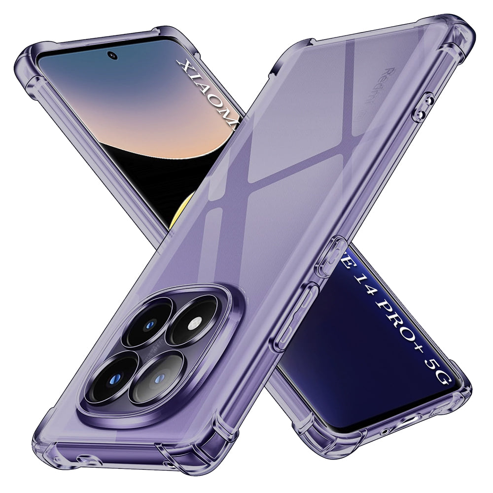 Techsuit - Shockproof Clear Silicone - Xiaomi Redmi Note 14 Pro+ 5G - Smoke Black