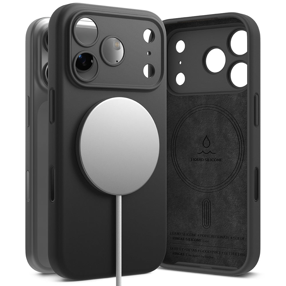 Ringke - Silicone Magnetic MagSafe - iPhone 17 Pro - Black