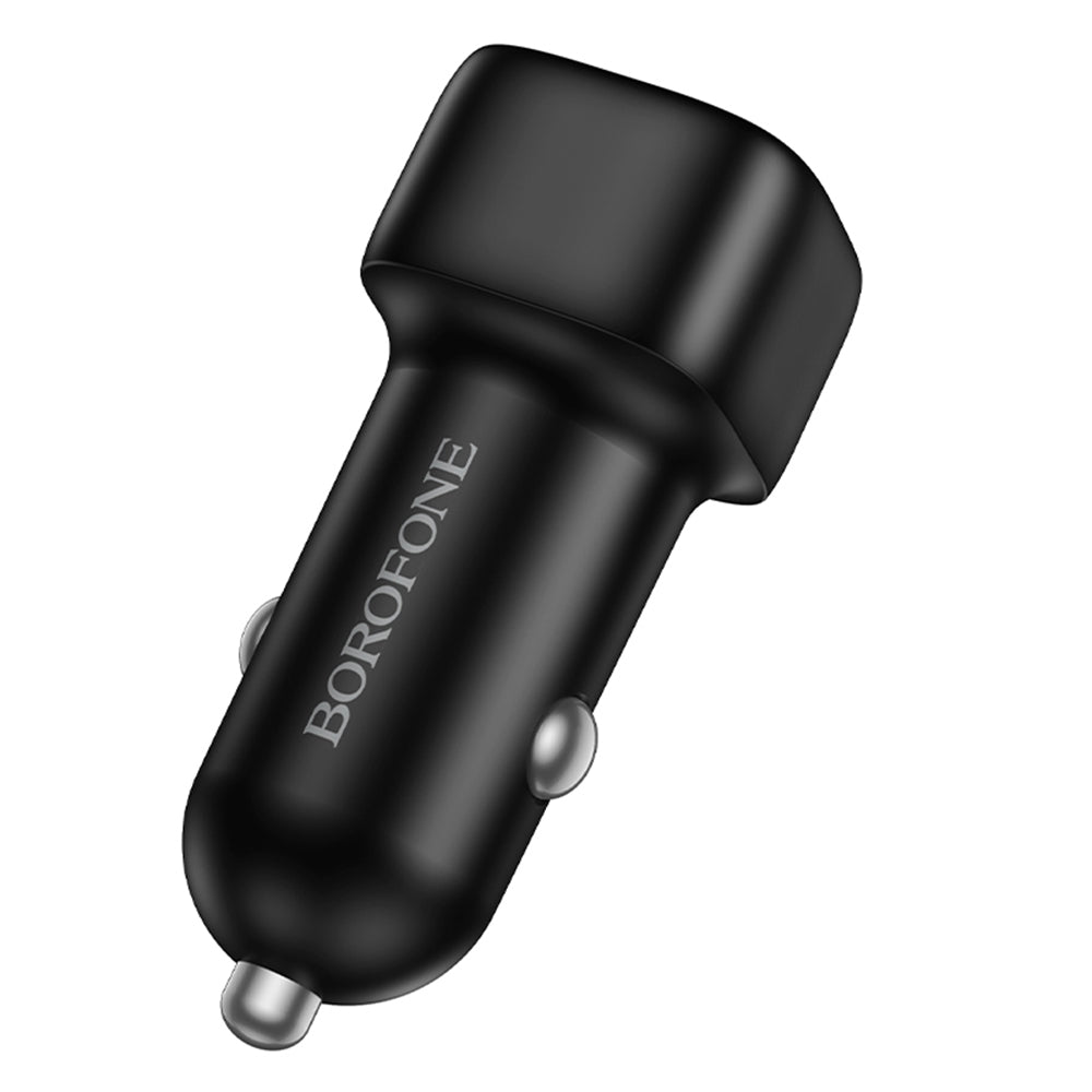 Borofone - Car Charger Cloud (BZ34) - USB, Single Port, 18W (QC/FCP/AFC), ABS, for 12-24V - Black