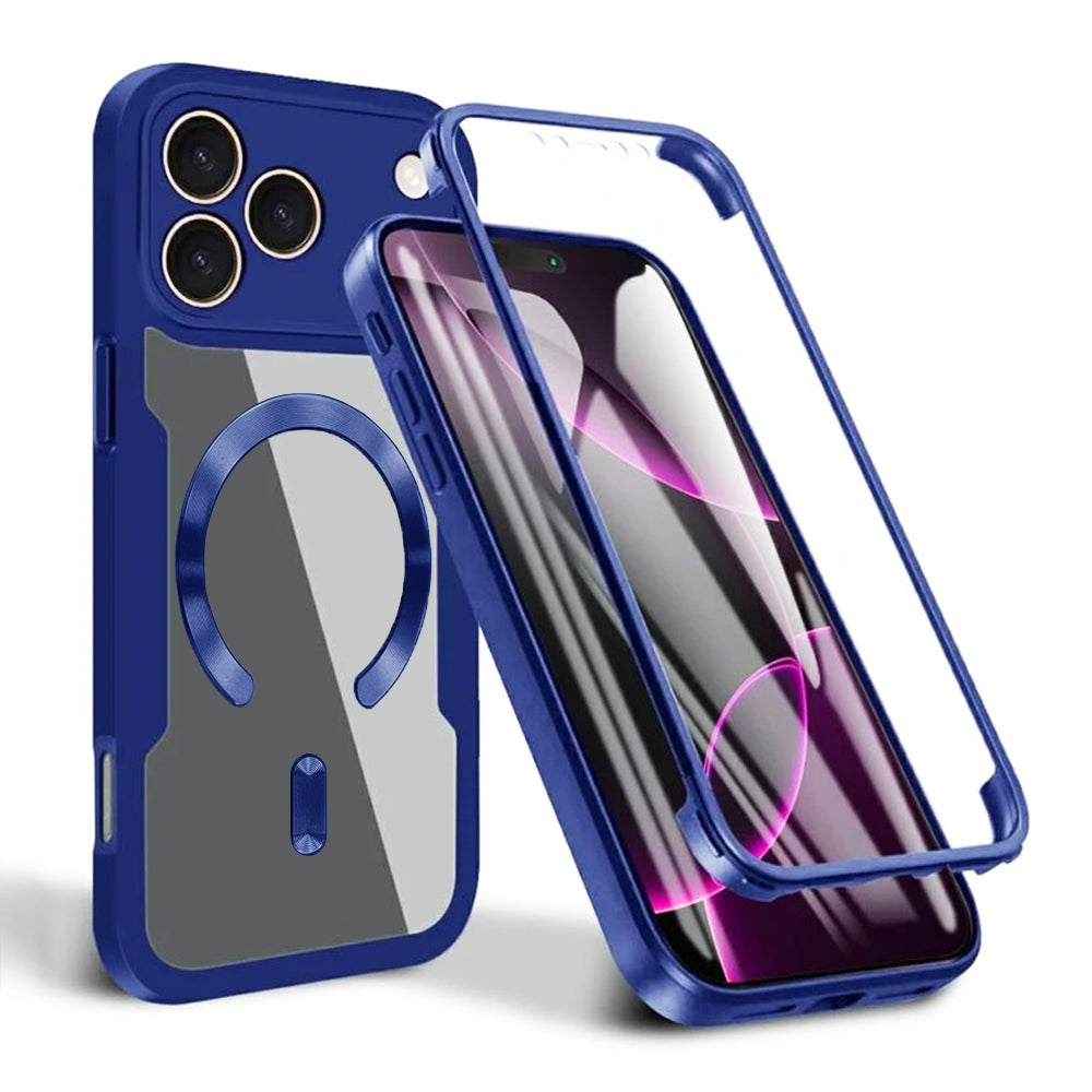 Techsuit - ColorVerse 360 MagSafe Series + Screen Protector - iPhone 17 Pro Max - Blue