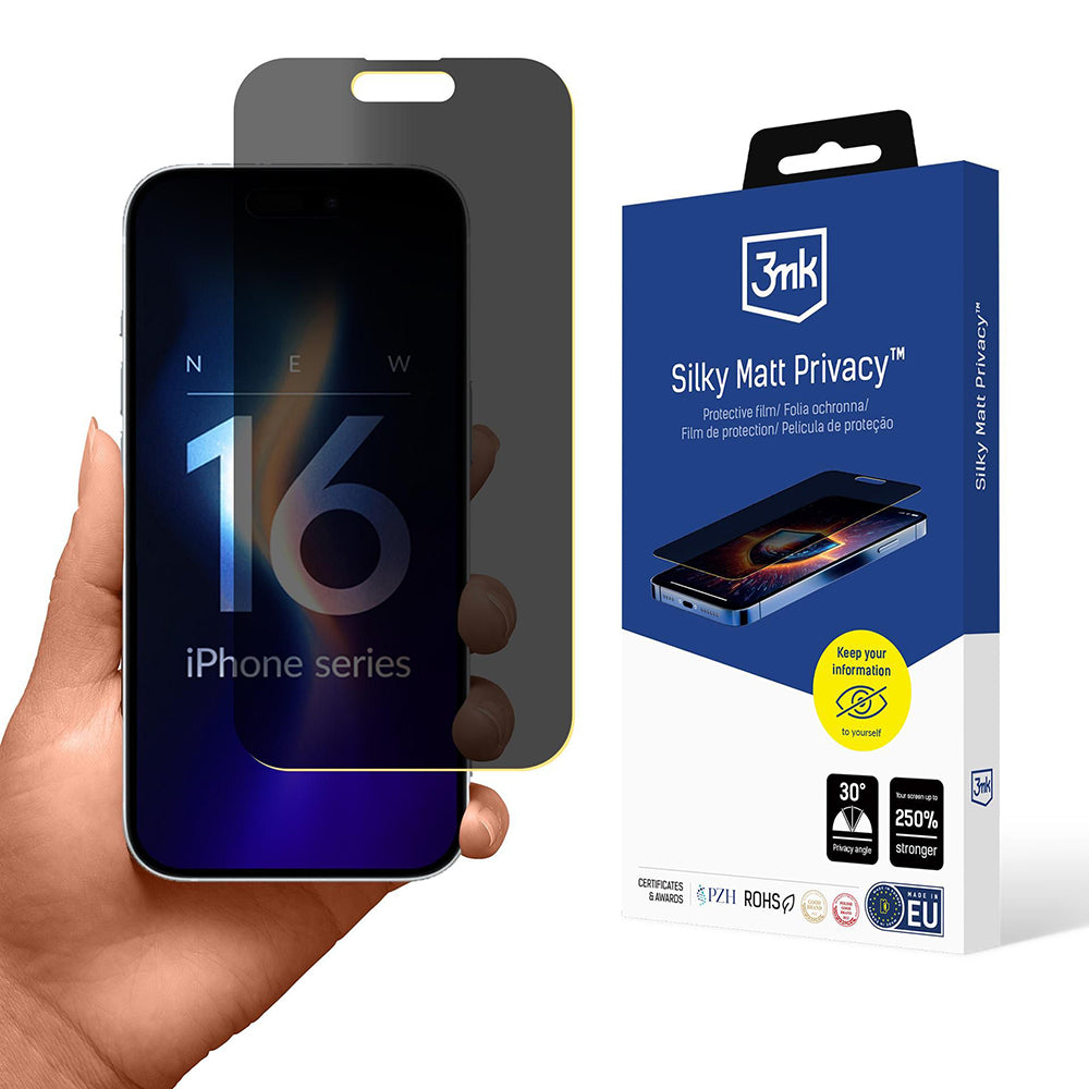 3mk - Silky Matt Protective Film - iPhone 16 Pro Max - Privacy