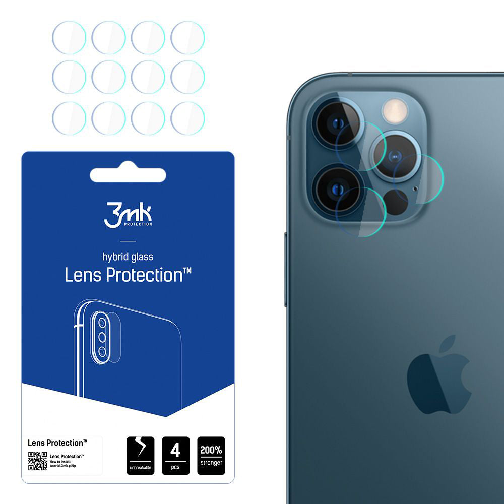 3mk - Lens Protection (4 pack) - iPhone 12 Pro - Clear