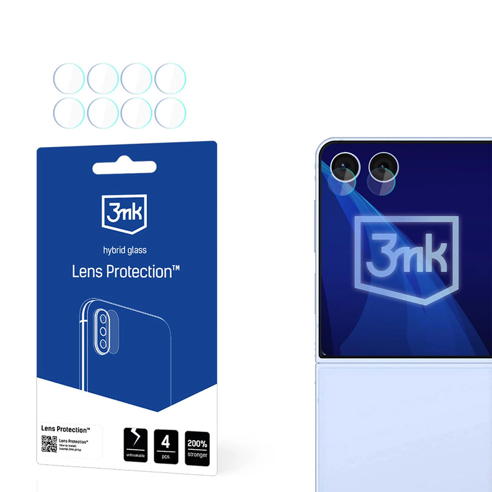3mk - Lens Protection (4 pack) - Samsung Galaxy Z Flip7 - Clear