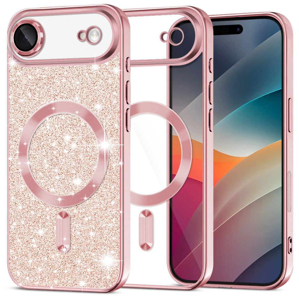 Techsuit - Luxury Glitter MagSafe - iPhone 17 Air - Rose Gold
