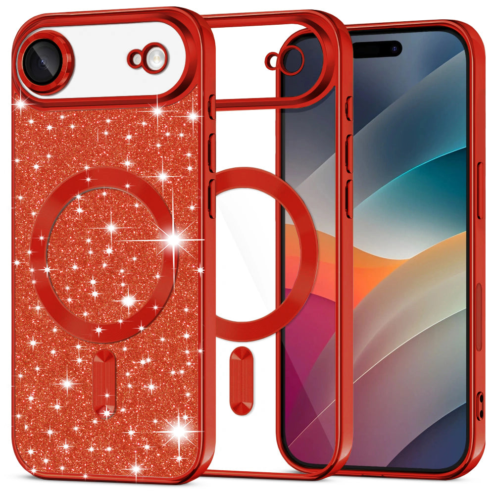 Techsuit - Luxury Glitter MagSafe - iPhone 17 Air - Red