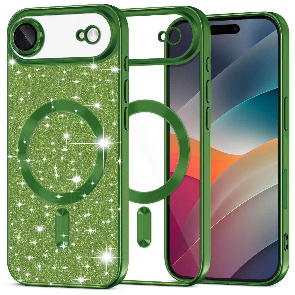 Techsuit - Luxury Glitter MagSafe - iPhone 17 Air - Deep Green