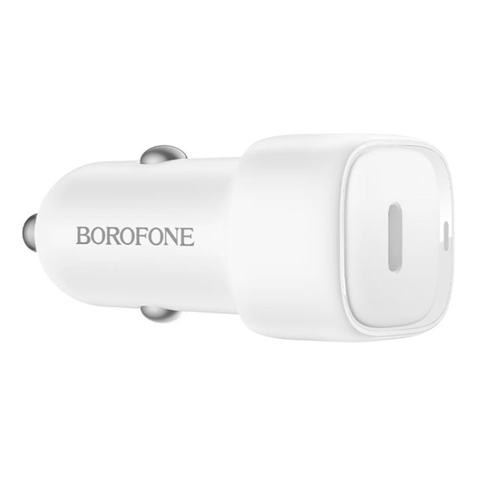 Borofone - Car Charger Cloud (BZ34A) - Type-C, Single Port, 20W (PD/QC/FCP/AFC), ABS - White