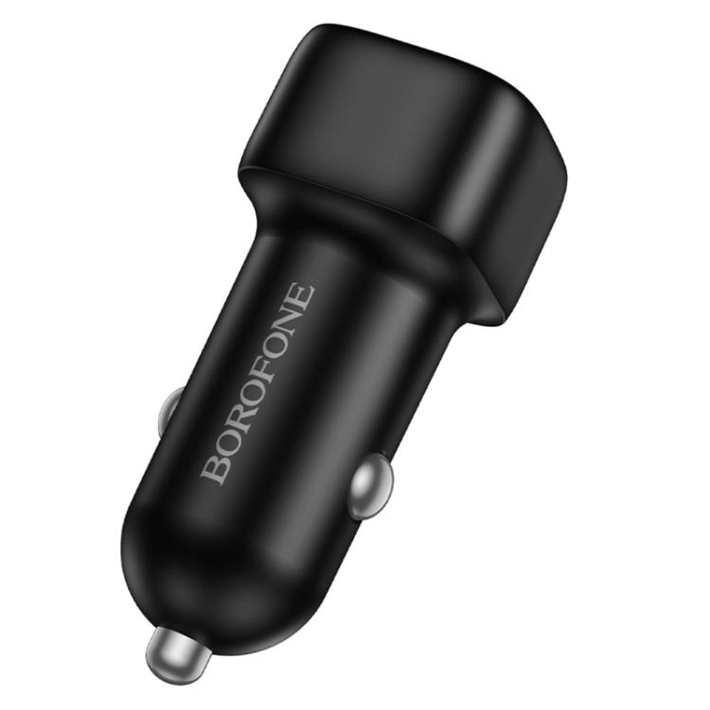 Borofone - Car Charger Cloud (BZ34B) - Type-C + USB-A, PD20W, QC3.0, Dual Port, 38W, ABS - Black
