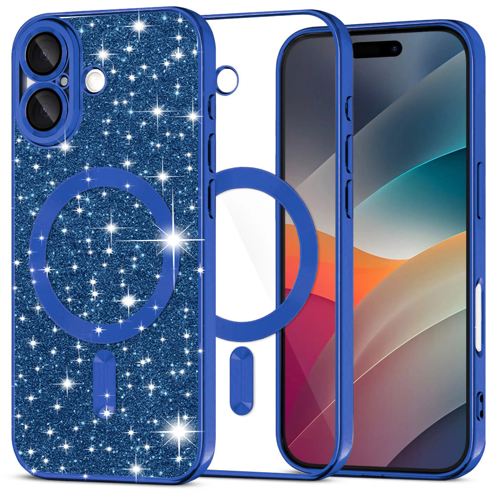 Techsuit - Luxury Glitter MagSafe - iPhone 17 - Deep Blue