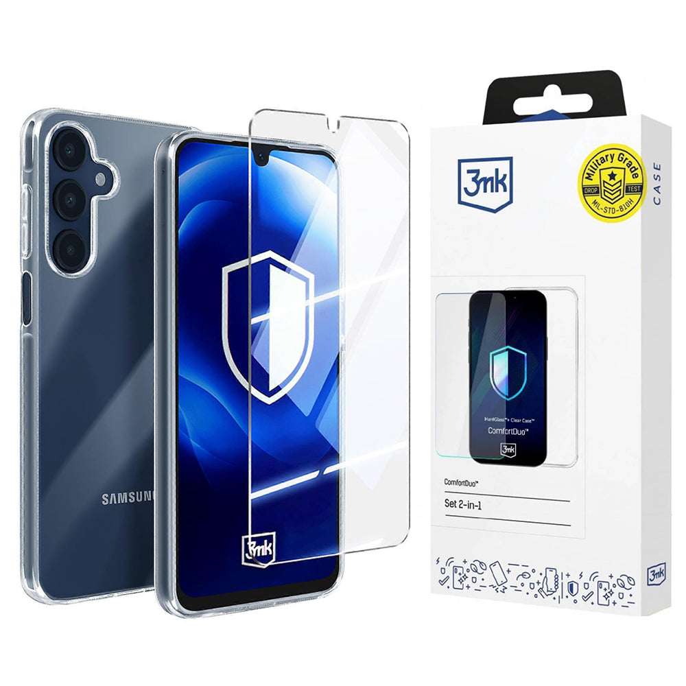 3mk - [Pack] ComfortDuo Glass + Case - Samsung Galaxy A16 4G / A16 5G - Clear