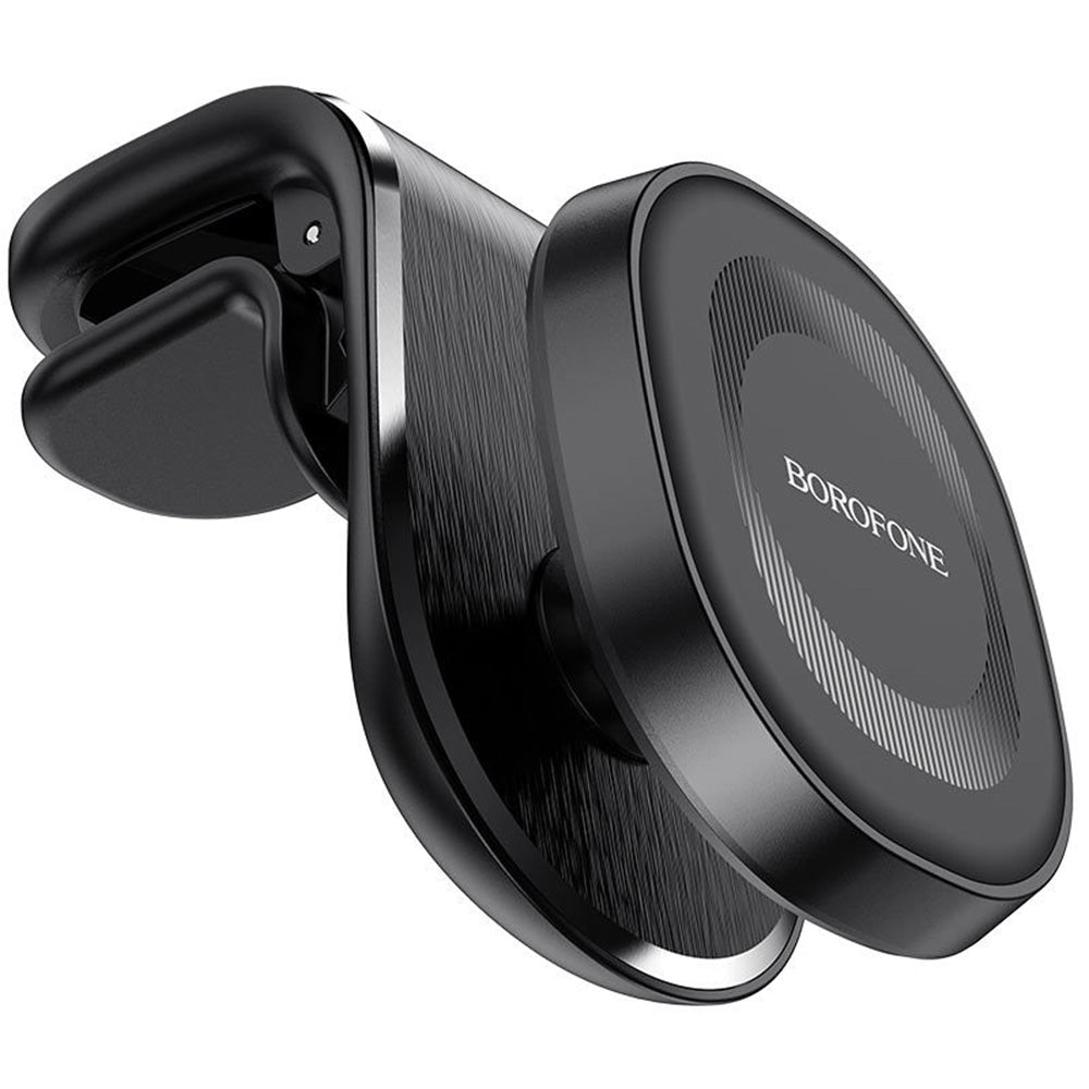 Borofone - Car Holder Kyle (BH40) - for Air Vent, Aluminum Alloy + ABS + Silicone, N38 Magnets, 4.7 - 6.5" - Black
