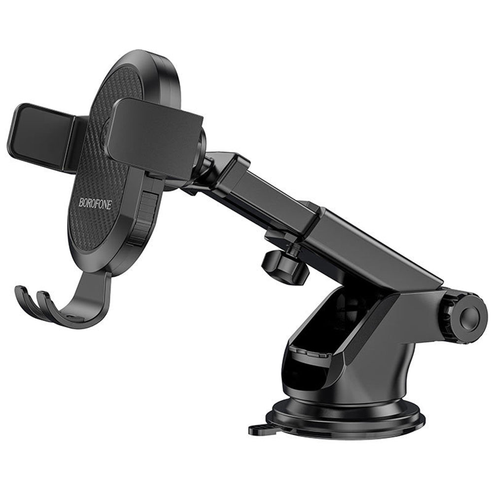 Borofone - Car Holder Amazing Bay (BH39) - with Suction Cup, for Dashboard/Windshield, 4.5-6.5" Phone - Black