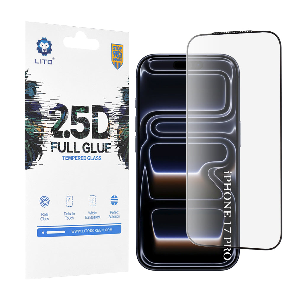 Lito - 2.5D FullGlue Glass - iPhone 17 Pro - Black