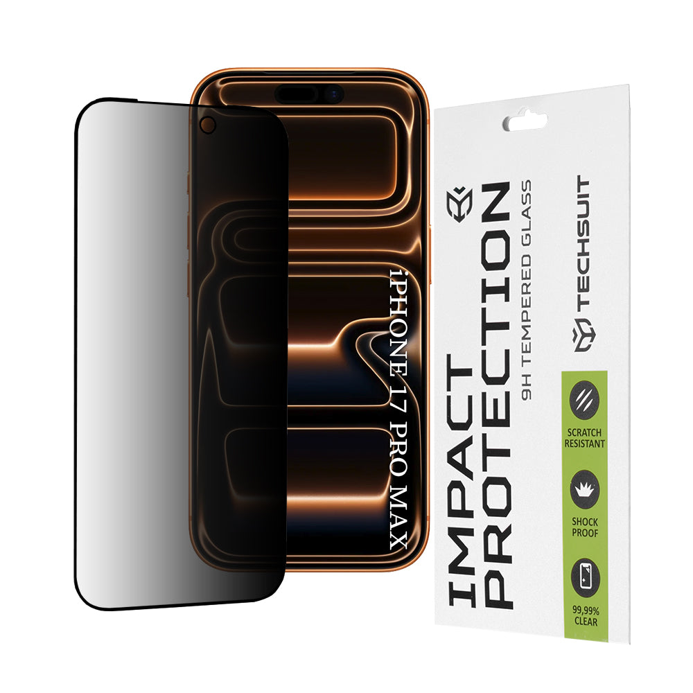 Techsuit - 111D Privacy FullÂ Glue - iPhone 17 Pro Max - Black