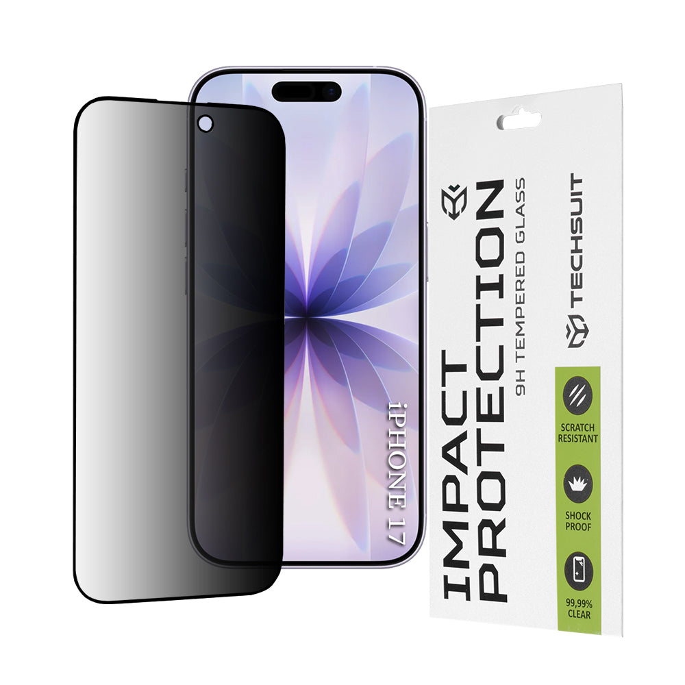 Techsuit - 111D Privacy FullÂ Glue - iPhone 17 - Black
