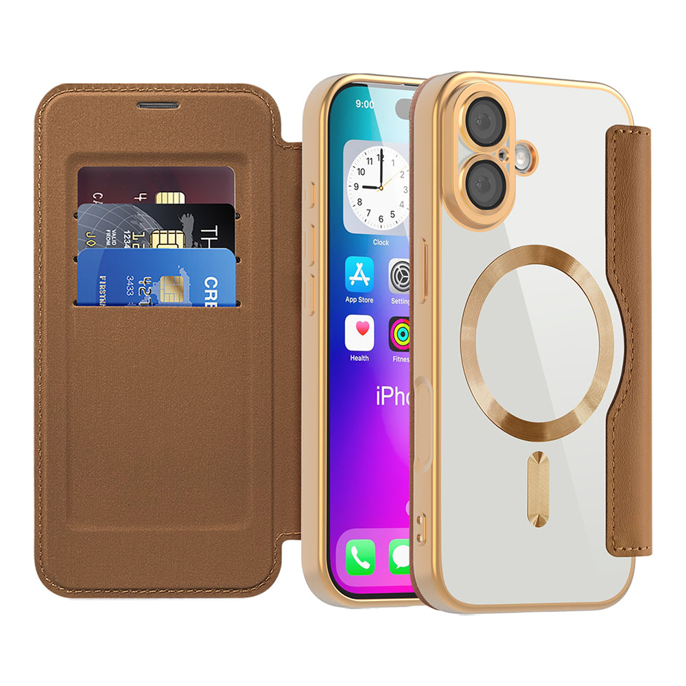 Techsuit - SmartMag Book Case - iPhone 17 - Brown