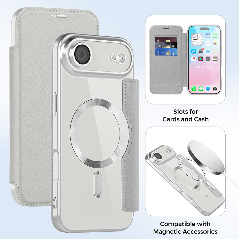 Techsuit - SmartMag Book Case - iPhone 17 Air - Gray