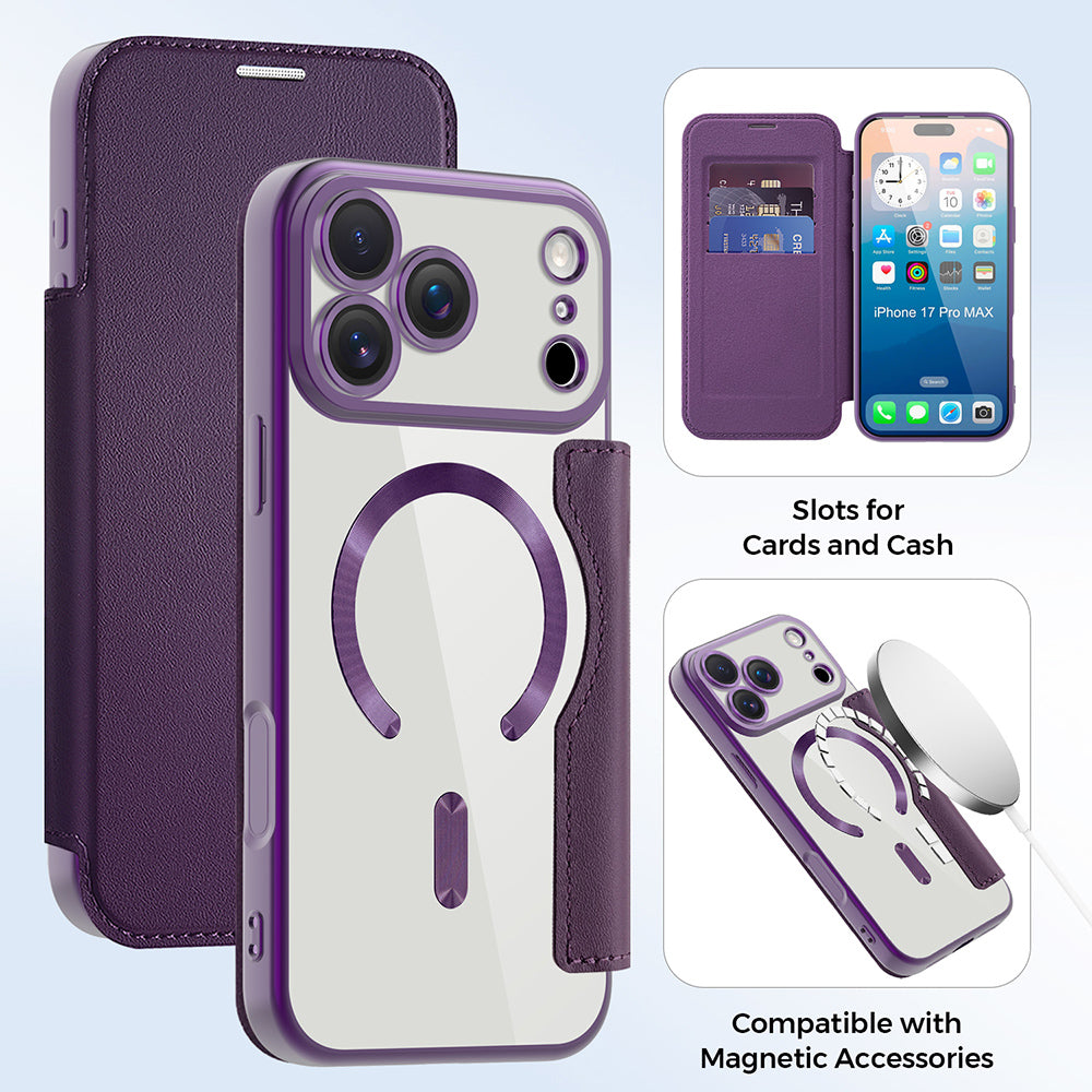 Techsuit - SmartMag Book Case - iPhone 17 Pro Max - Purple