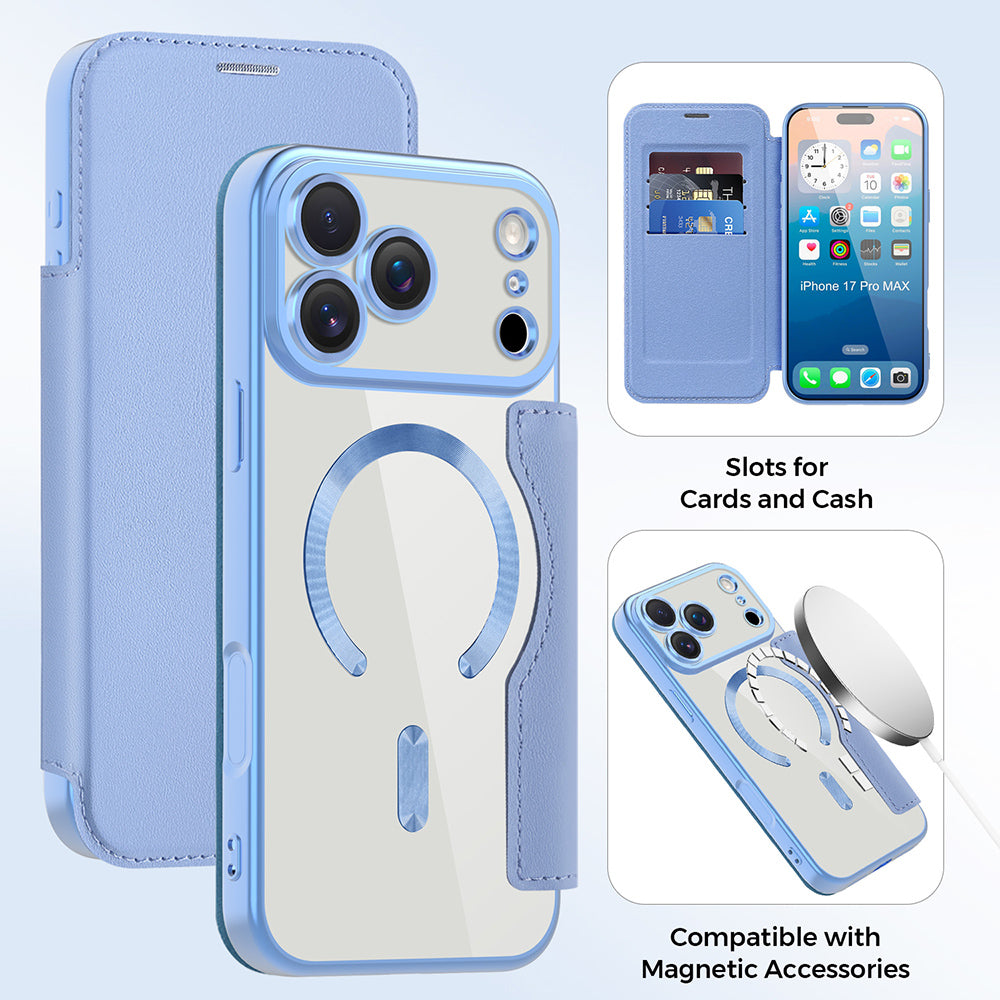 Techsuit - SmartMag Book Case - iPhone 17 Pro Max - Light Blue