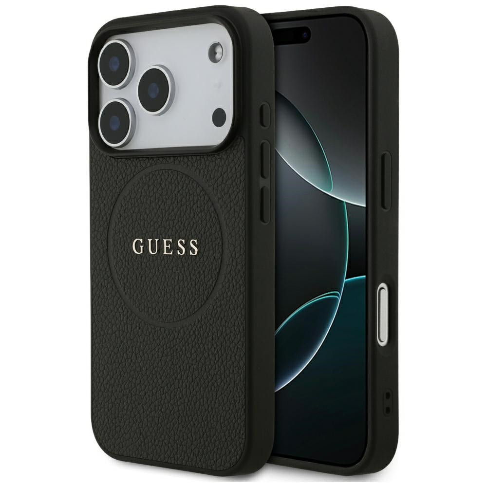 Guess - Grained Gold Ring MagSafe (GUHMP17LPGHSMMK) - iPhone 17 Pro - Black
