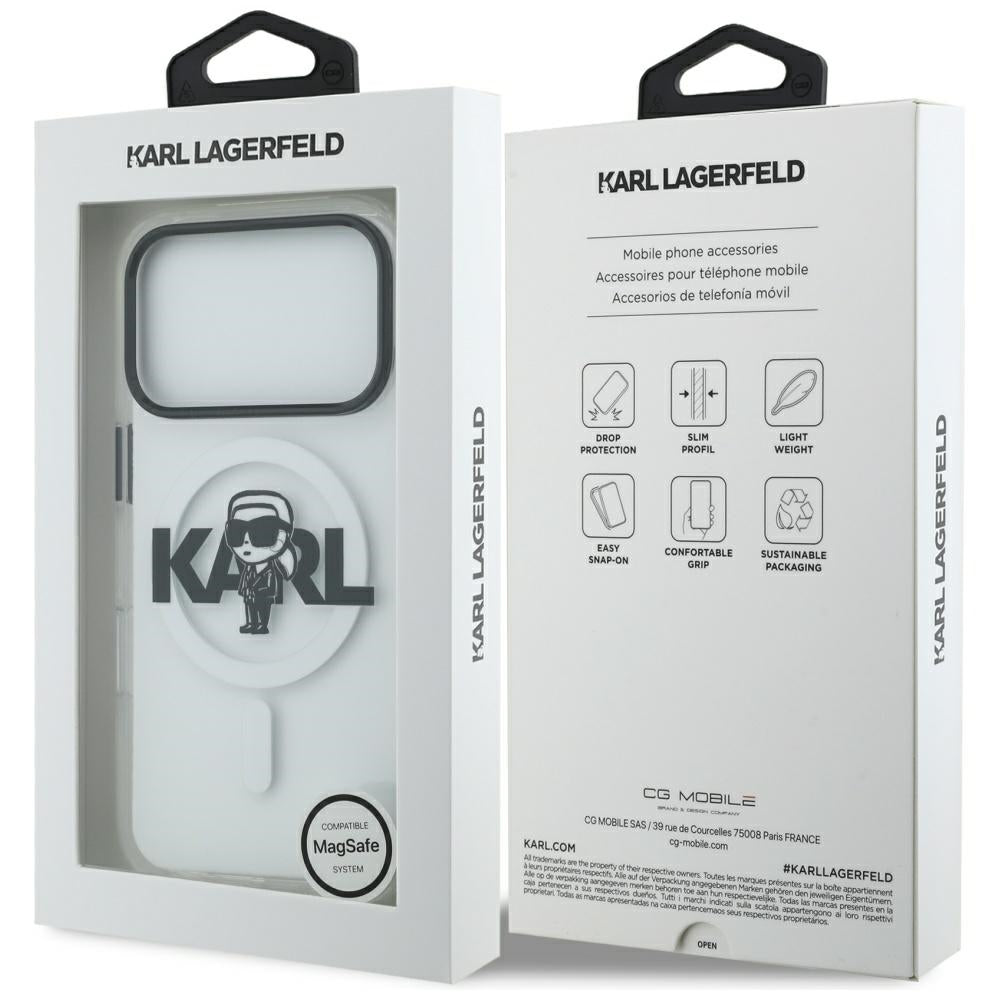 Karl Lagerfeld - IML MagSafe Sketch Logo (KLHMP17LHGKIGKBT) - iPhone 17 Pro - Transparent Karl