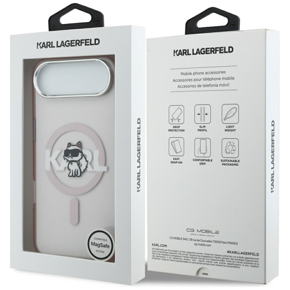 Karl Lagerfeld - IML MagSafe Sketch Logo (KLHMP17MHGCHGKBP) - iPhone 17 Air - Pink Choupette