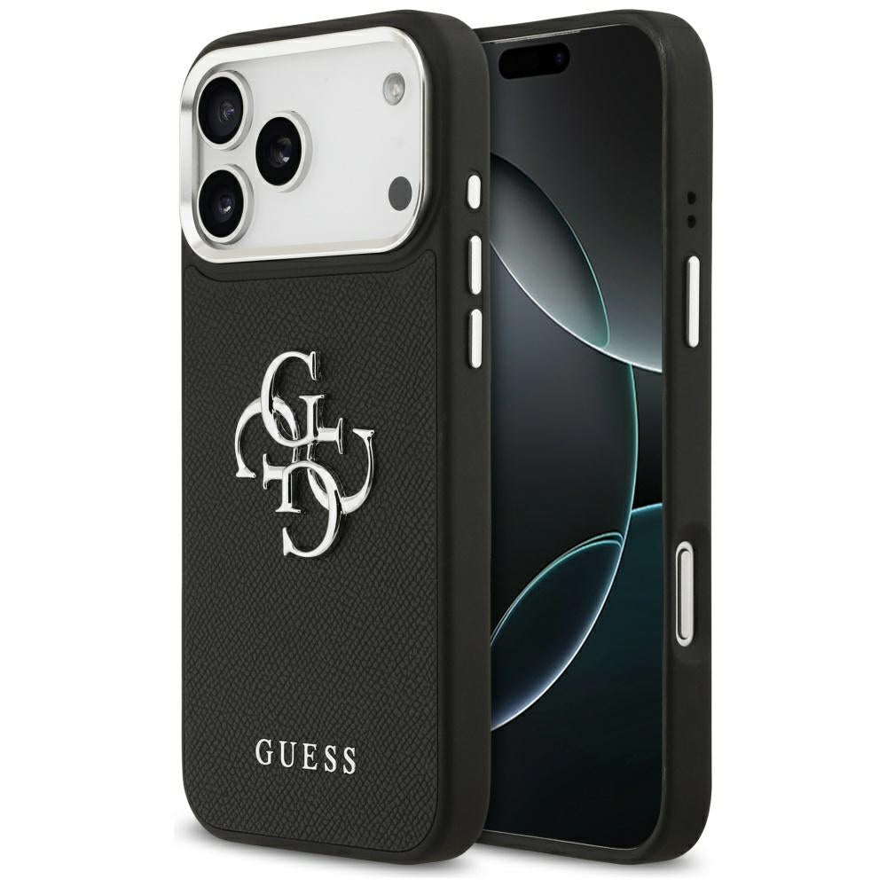 Guess - Hardcase 4G Grained Big and Classic Logo (GUHCP17XPG4SMCEK) - iPhone 17 Pro Max - Black