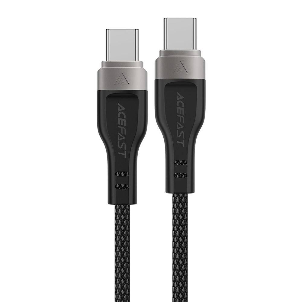 Acefast - Data Cable (C11-03) - Magnetic Winding, Fast Charging, Type-C to Type-C, 60W, 3A, Adjustable Lenght, 1.2m - Black