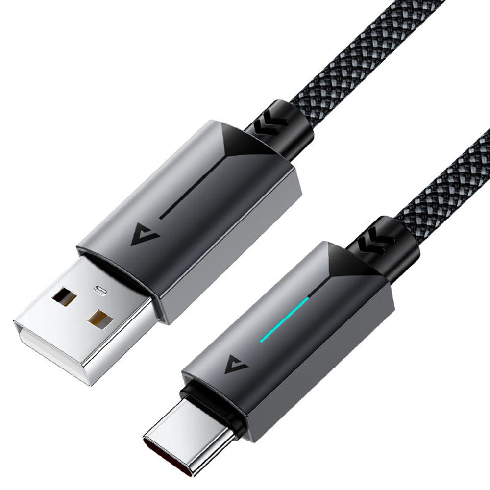 Acefast - Data Cable (C19-04) - USB to Type-C, Fast Charging, 3A, Bend-Resistant, Nylon Braid, 1.2m - Black