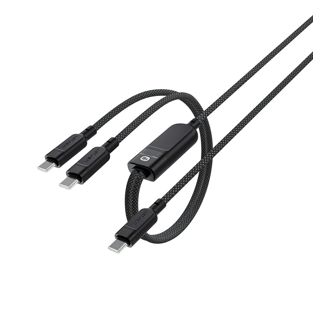 Acefast - Data Cable (C5-11) - Fast Charging,  USB-C to 2x Type-C, 2in1, 100W, 20V/5A, 480Mb/s, 1.2m - Black