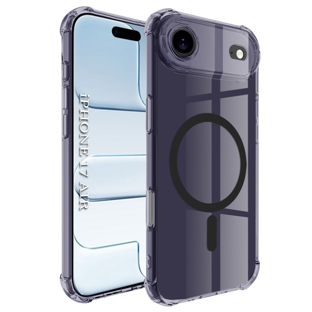 Techsuit - Shockproof Clear Silicone MagSafe - iPhone 17 Air - Smoke Black