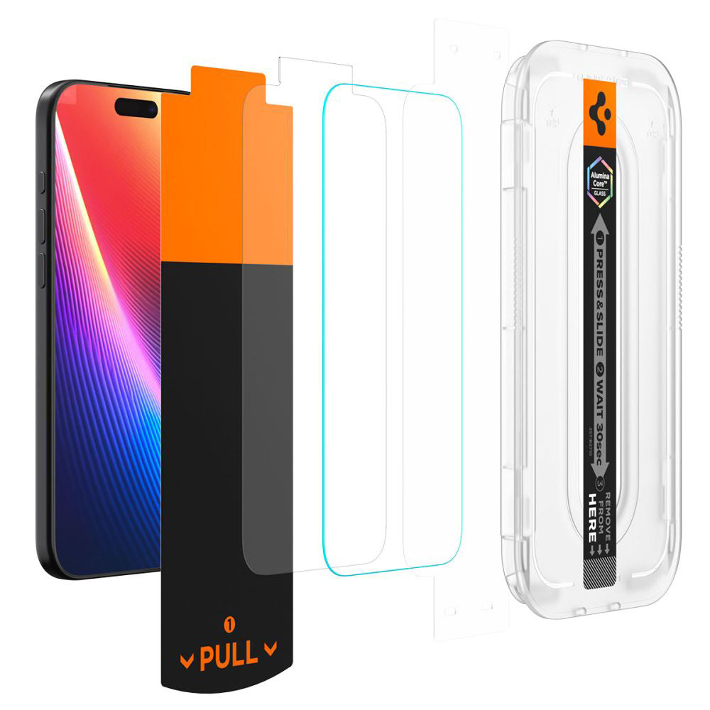 Spigen - Glas.tR EZ-FIT Pro HD (AGL10095) - iPhone 16 Pro Max / iPhone 17 Pro Max - Clear