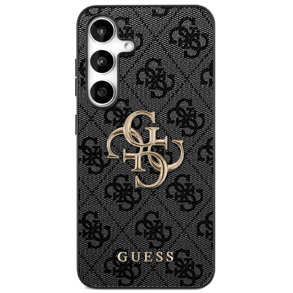 Guess - Leather 4G Metal Logo (GUHCS25FE4GMGGR) - Samsung Galaxy S25 FE - Black