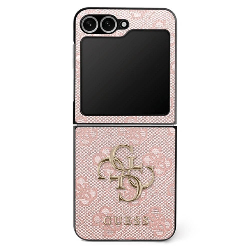 Guess - Leather 4G Metal Logo (GUHCZF74GMGPI) - Samsung Galaxy Z Flip7 - Pink