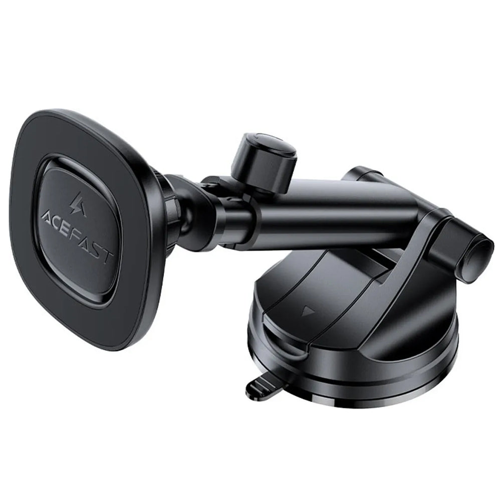 Acefast - Car Holder with Wireless Charging (D47) - for Dashboard, Magnetic Grip, Lock Clip, 15W, for 4.7-6.9" Phones - Black