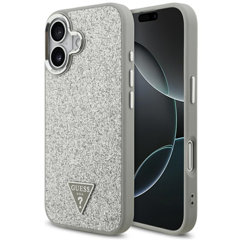 Guess - Glitter Triangle Logo MagSafe (GUHMP17SPFGTSCMS) - iPhone 17 - Silver