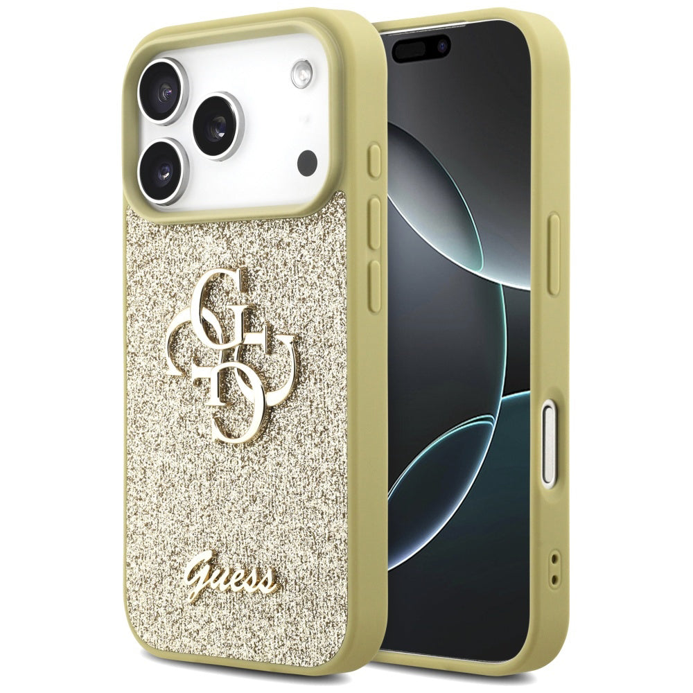 Guess - Fixed Glitter Big 4G (GUHCP17XHG4SGD) - iPhone 17 Pro Max - Gold