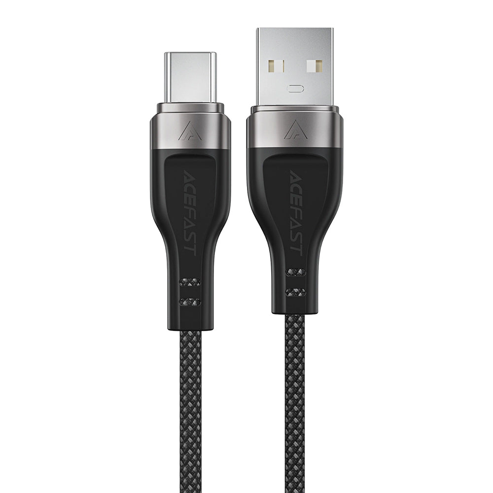 Acefast - Data Cable (C11-04) - Magnetic Winding, Fast Charging, USB to Type-C, 3A, Adjustable Lenght, 1.2m - Black