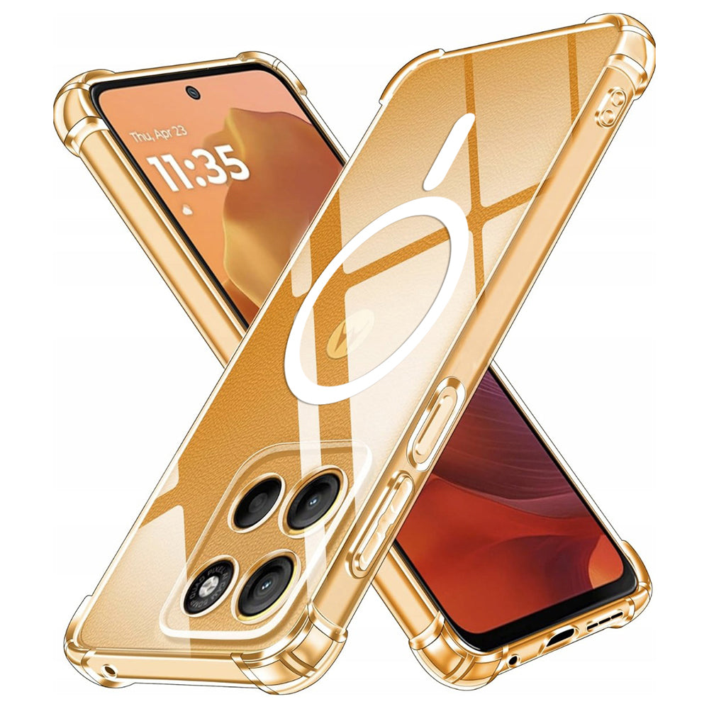 Techsuit - Shockproof Clear Silicone MagSafe - Motorola Moto G15 / G15 Power - Clear