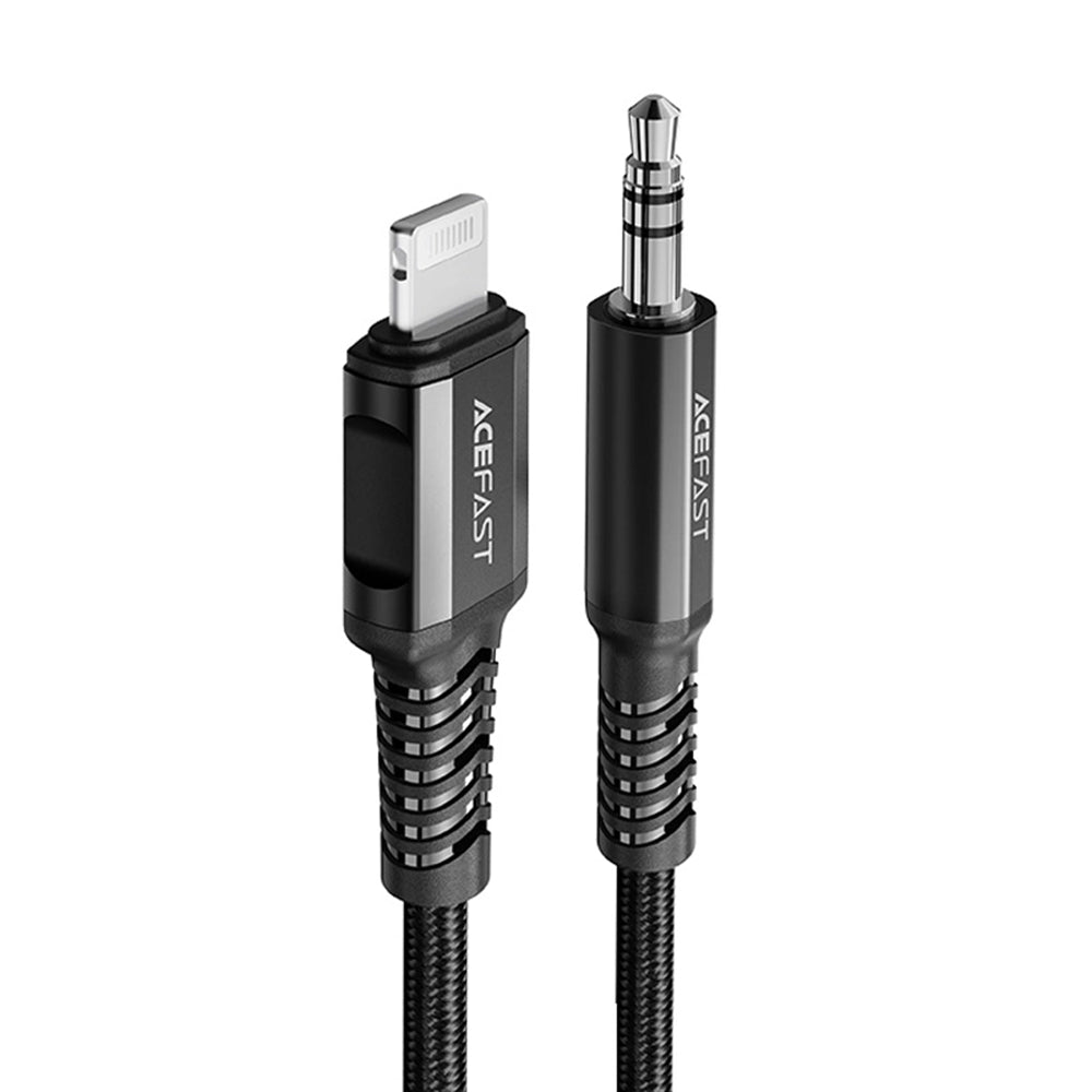 Acefast - Audio Cable Adapter (C1-06) - Lightning to Jack 3.5mm Male, Apple Hi-Fi, Plug & Play, MFi Certified, 1.2m - Black