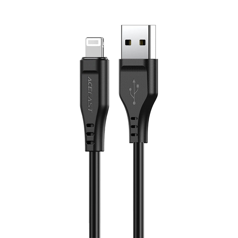 Acefast - Data Cable (C3-02) - USB to Lightning, 2.4A, 480Mbps, MFi Certification, 1.2m - Black