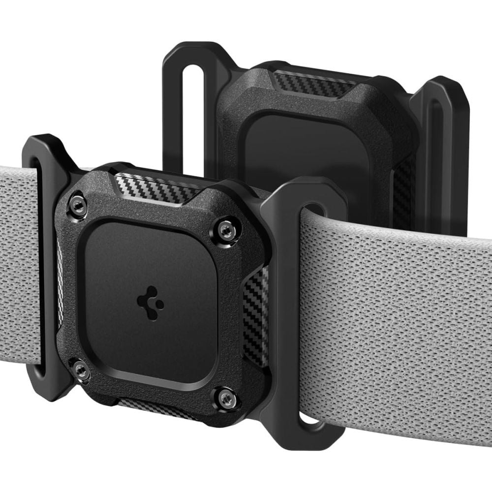 Spigen - Tough Armor Holder - Apple AirTag 1 / 2, for Pet Colar, Waterproof IP68, Max. 1.5inch Width - Black