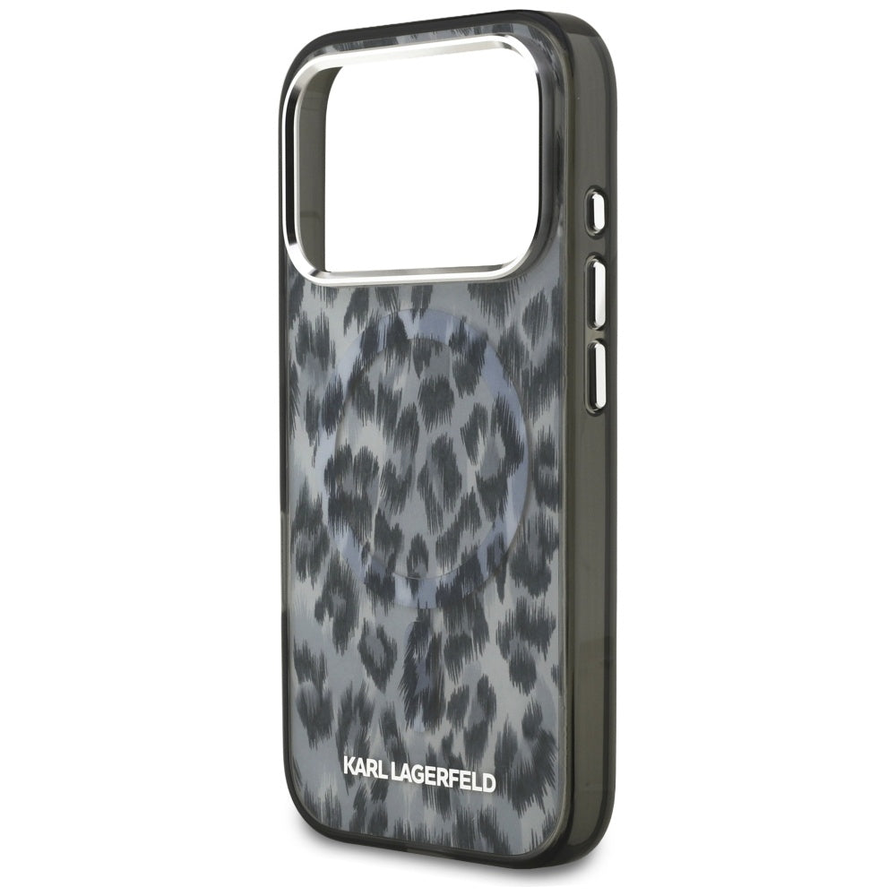 Karl Lagerfeld - IML Leopard Pattern MagSafe (KLHMP17LHDLEOICK) - iPhone 17 Pro - Black