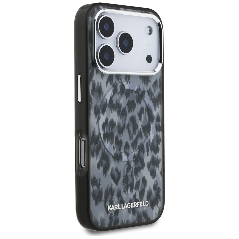 Karl Lagerfeld - IML Leopard Pattern MagSafe (KLHMP17LHDLEOICK) - iPhone 17 Pro - Black