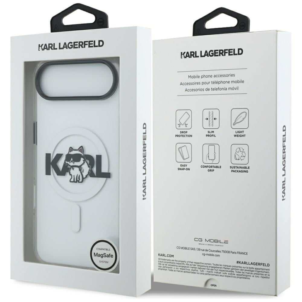 Karl Lagerfeld - IML Choupette Sketch Logo MagSafe (KLHMP17MHGCHGKBT) - iPhone 17 Air - Clear