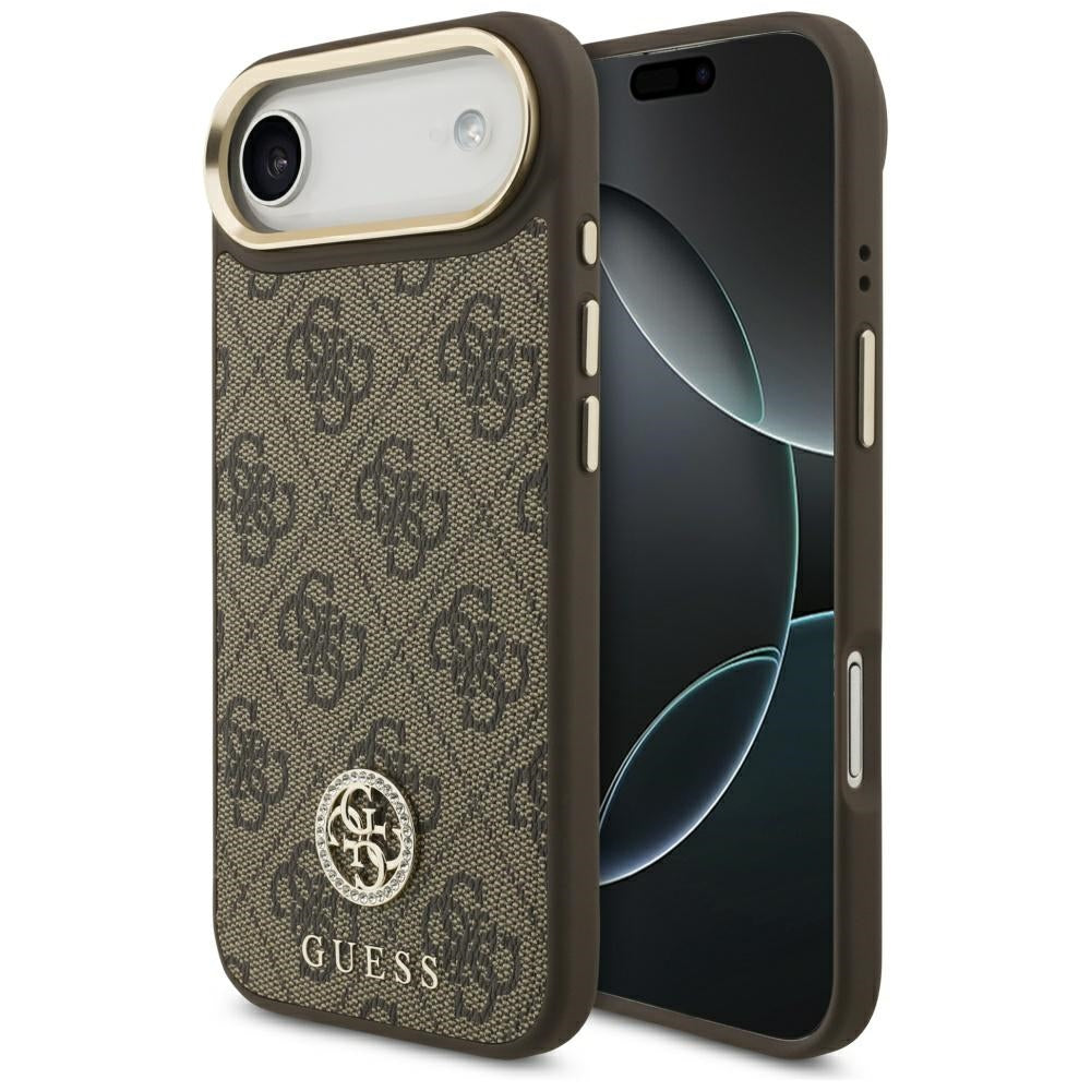 Guess - 4G Strass Logo MagSafe (GUHMP17MP4GRMDEW) - iPhone 17 Air - Brown