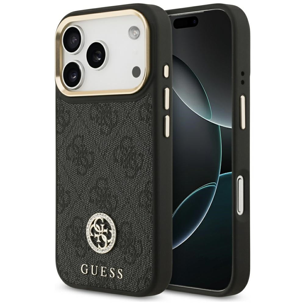 Guess - Hardcase 4G Strass Logo MagSafe (GUHMP17LP4GRMDEK) - iPhone 17 Pro - Black