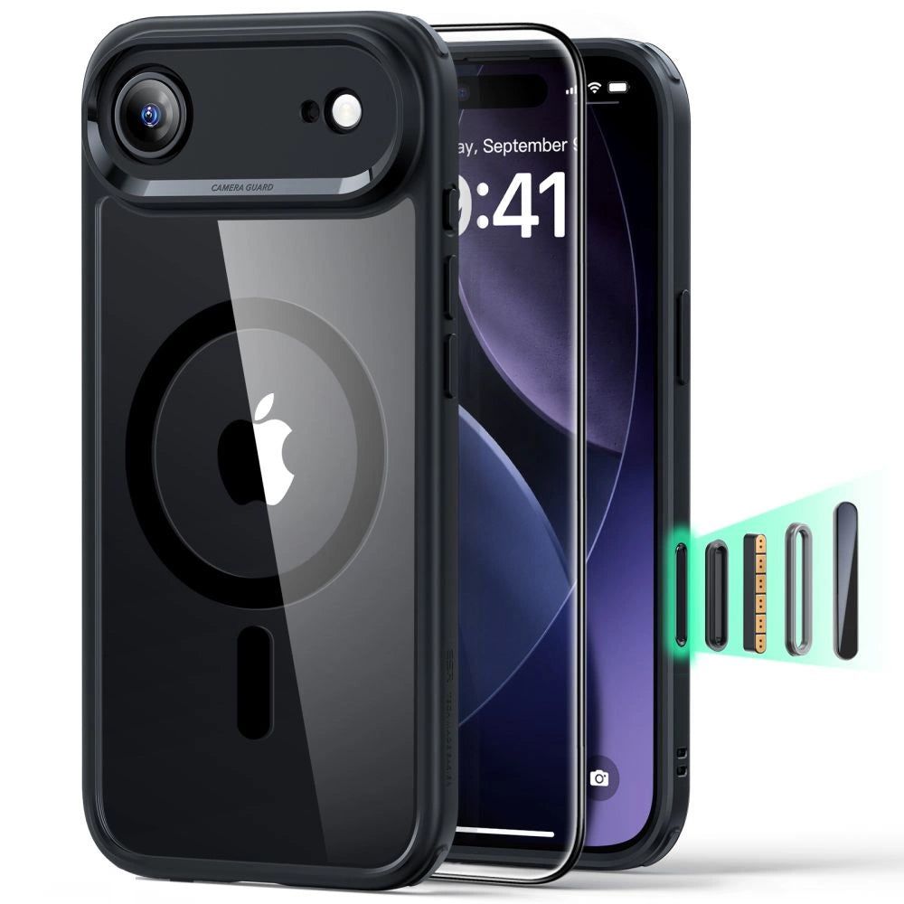 ESR - Classic Hybrid HaloLock [Included Screen Protector] - iPhone 17 Air - Clear Black