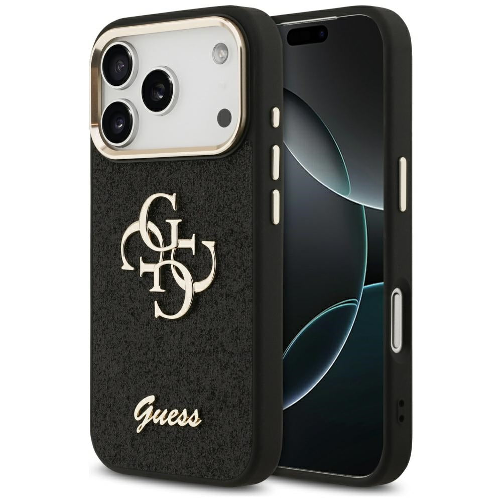 Guess - Fixed Glitter Big 4G Metal Frame (GUHCP17LHG4SGCK) - iPhone 17 Pro - Black