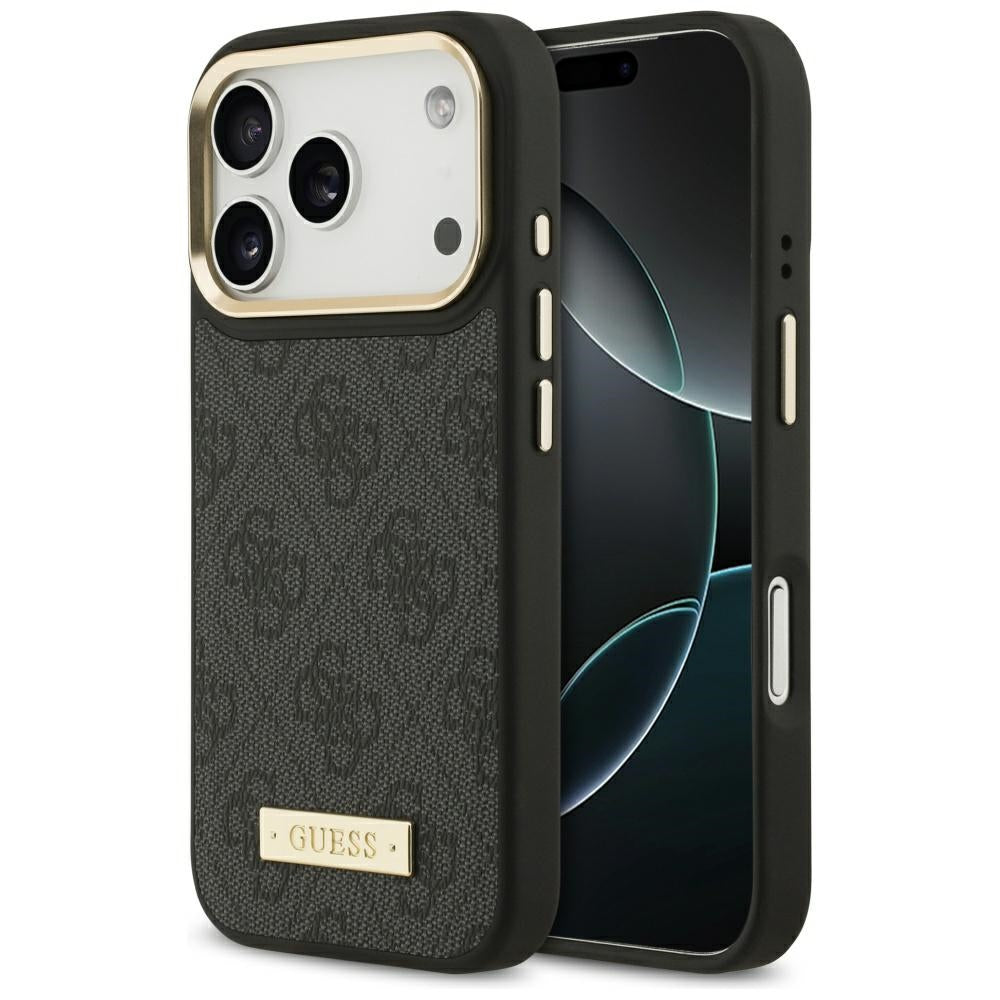 Guess - Hardcase 4G Logo Plate MagSafe (GUHMP17LU4GPRK) - iPhone 17 Pro - Black